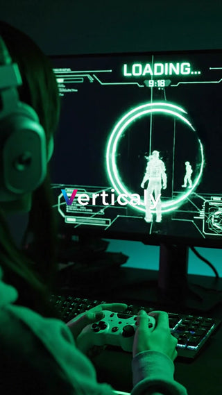 ゲームに熱中する女性