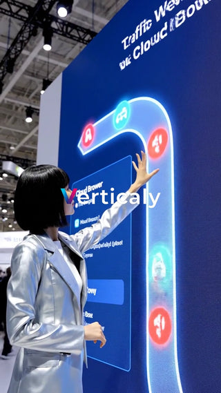 未来的なプレゼン、女性が操作