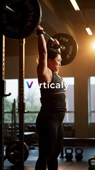 バーベルを持ち上げる女性