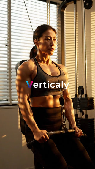 力強く鍛える女性