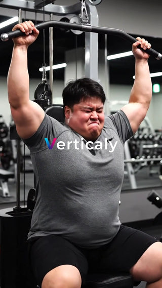 懸命に運動する男性