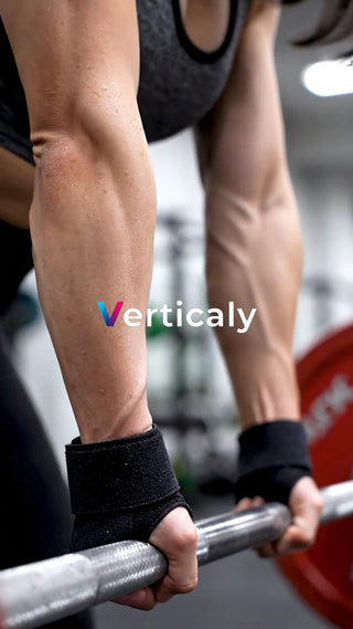 力強くバーベルを持ち上げる