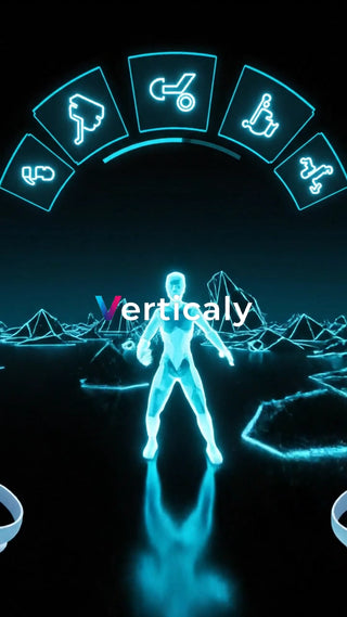 未来都市で踊る女性