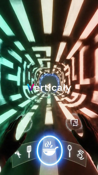 VR空間で料理、未来のキッチン