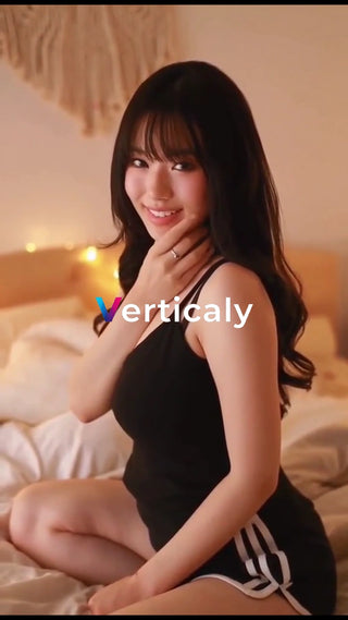 部屋でくつろぐ女性