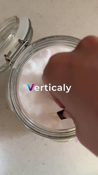 scoop out white powder