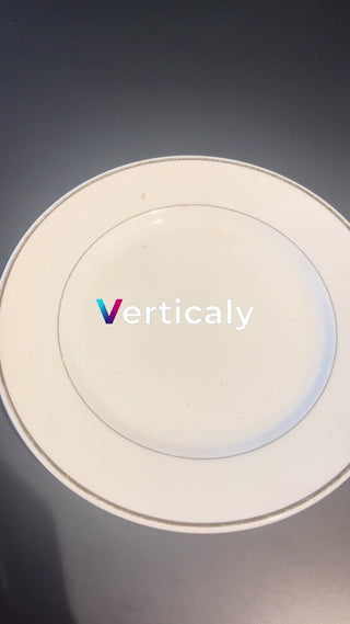 white plate, simple scenery