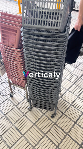 shopping carts stacking up