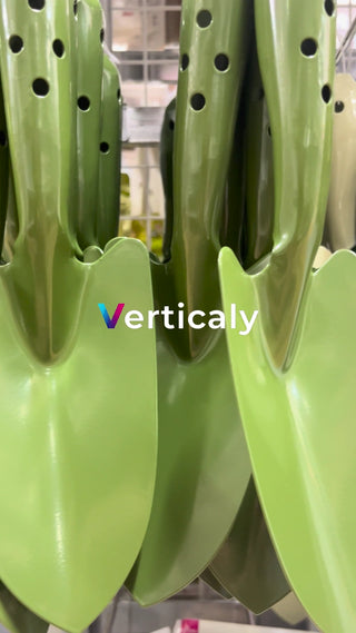 Shovel close-up, green