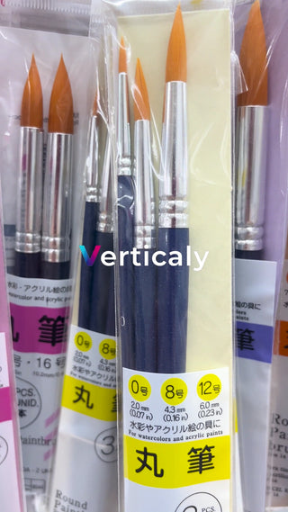 Brush set for watercolor and acrylic paints