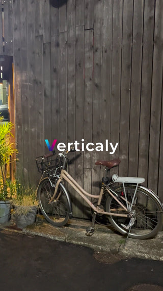bicycle and wooden wall