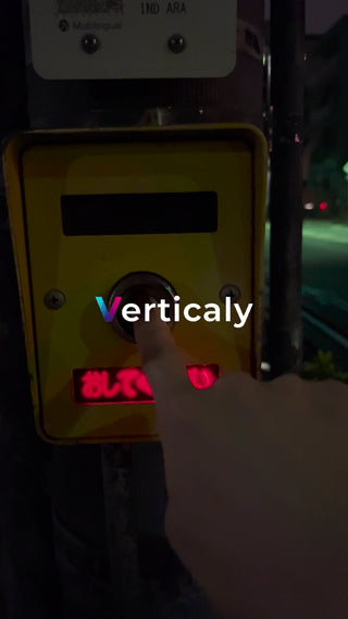 Waiting at a traffic light, pressing a button