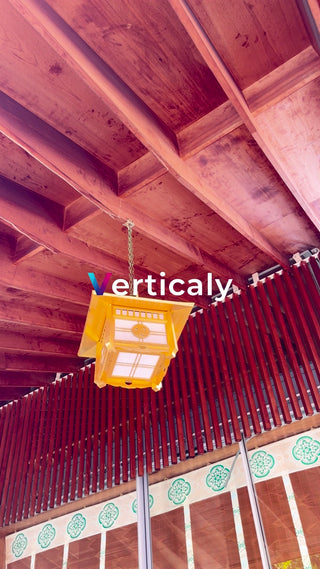 The warmth of wood and Japanese-style lanterns