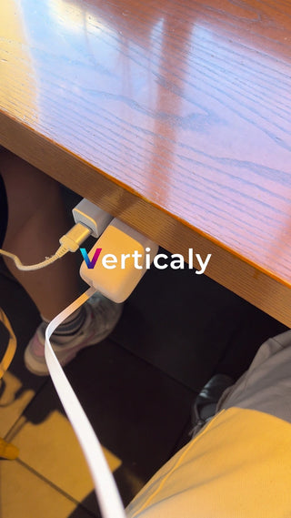 Charging smartphone on the table
