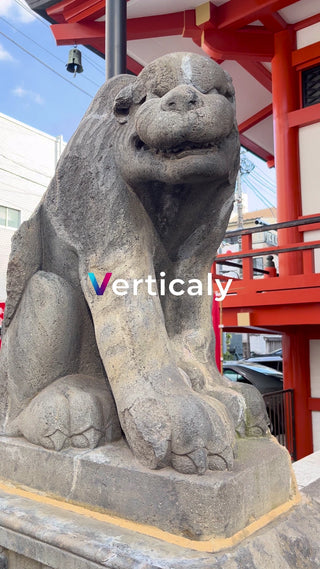 狛犬の像、日本の寺社