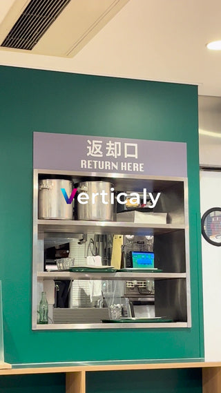 Return slot, tableware after use