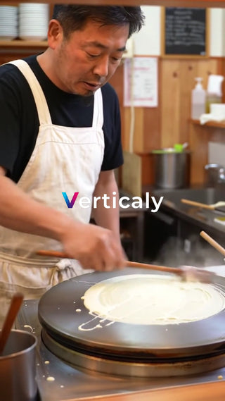 クレープを作る職人技