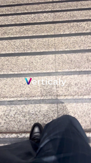 man going down the stairs