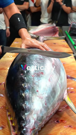 マグロ解体ショーの迫力