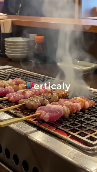 炭火で焼く、日本の焼き鳥