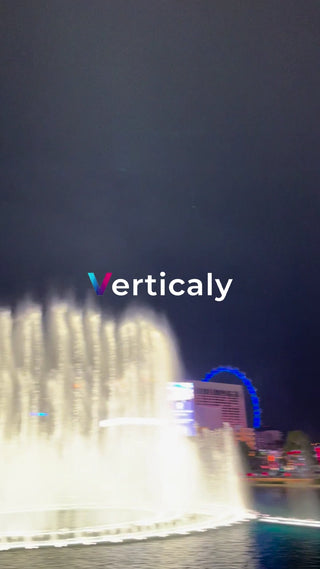 噴水と観覧車の夜景