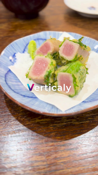 マグロの刺身、揚げ出し風