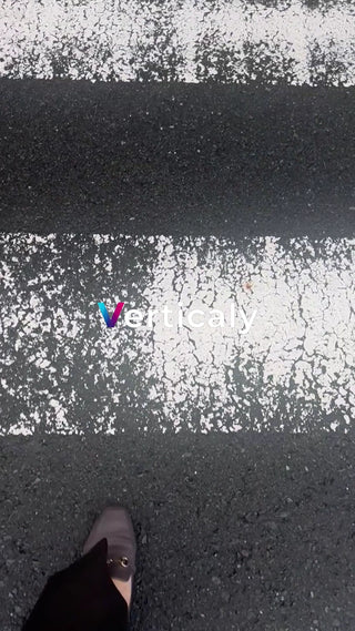 Walking across the crosswalk