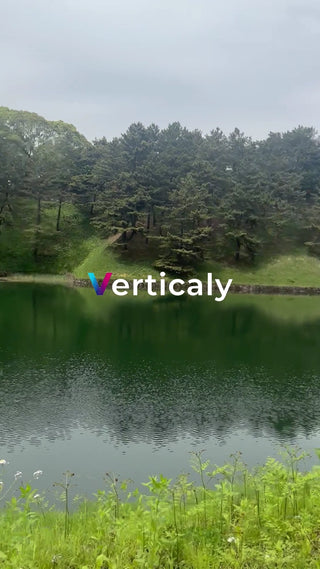 湖畔の風景、静寂と緑