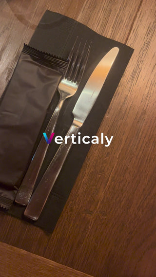 knife and fork on the table