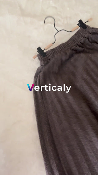 Brown pants on a hanger