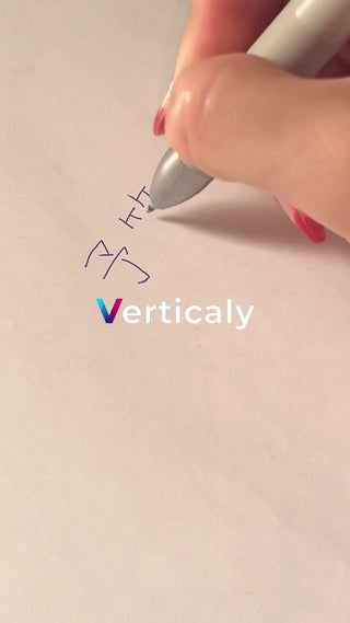 Handwritten letters and pen tip