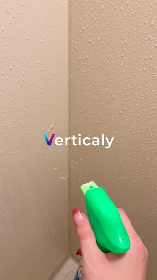 Water droplets after shower, wall