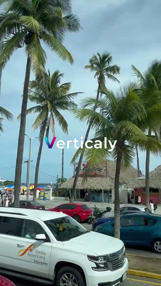 南国リゾート、椰子の木と空