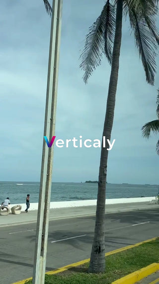 海辺の道、穏やかな午後