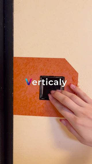 Orange wall, black square