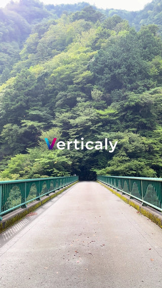 緑溢れる橋を歩く