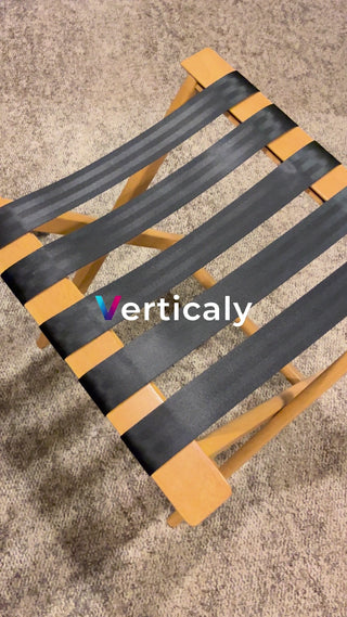 Wooden chair and black belt