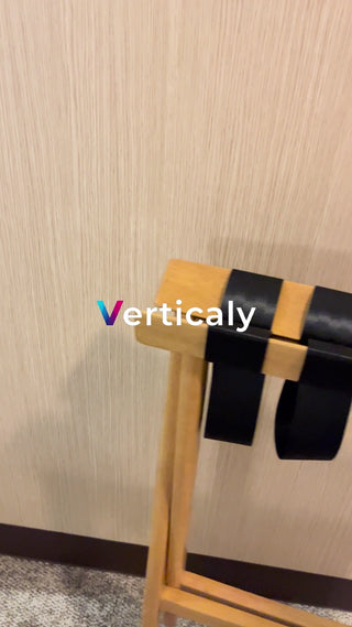 Wooden chair and black belt