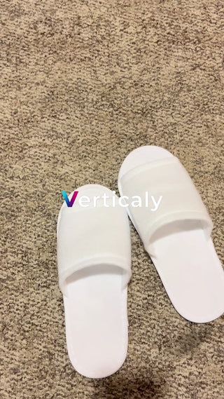 White slippers, stylish space