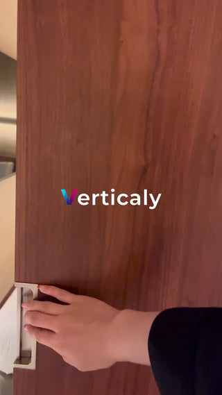 Hand opening the door