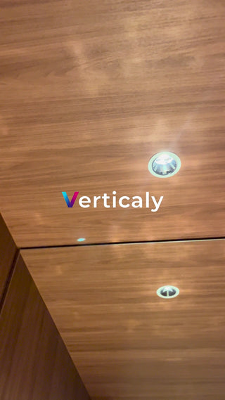 Wood-grain ceiling and lighting