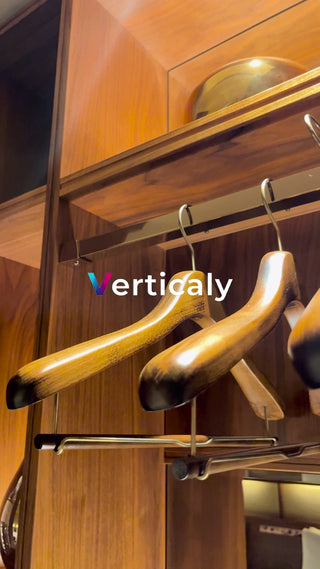 Wooden hanger, warm light