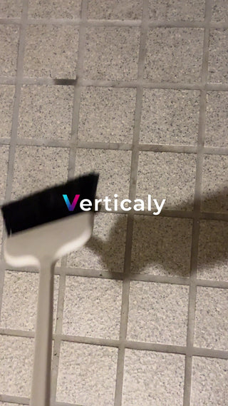 Cleaning the floor, white and clean