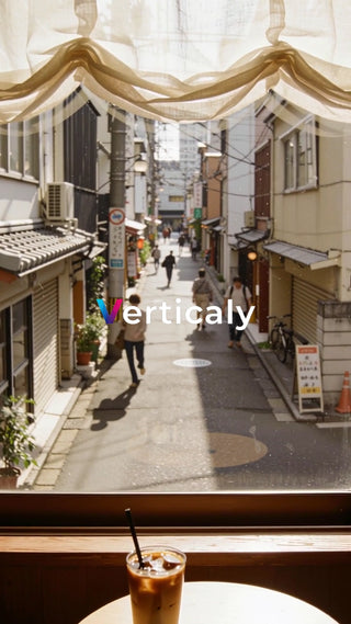 窓辺のカフェ、穏やかな午後