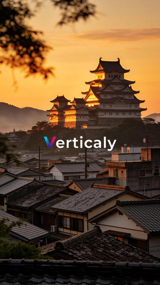 夕焼けに染まる古都の風景