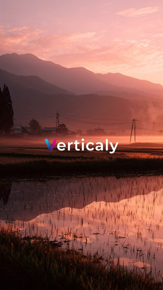 夕焼け水面の風景