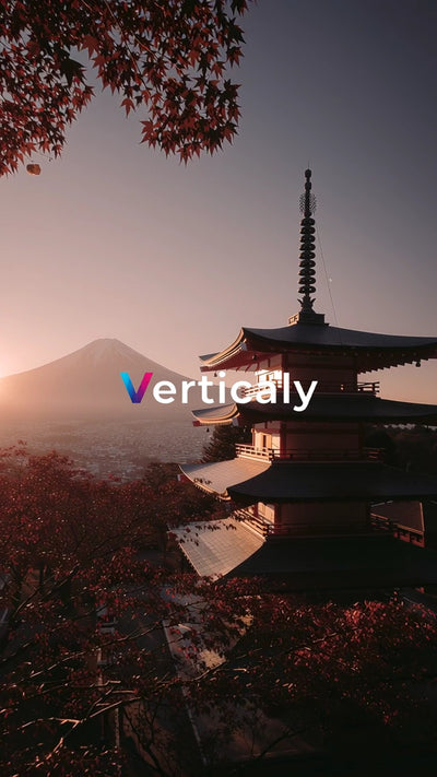 古都の夕焼け、日本の風景