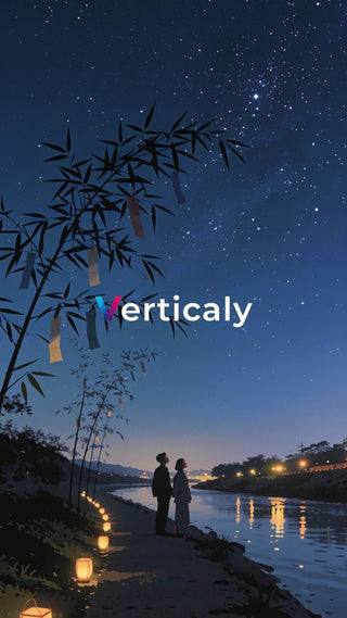 夜空を見上げる二人