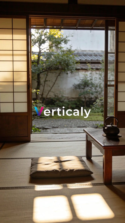 日本の茶室、静かな時間