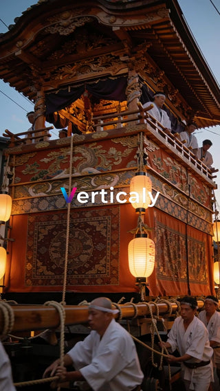 日本の祭、豪華な山車